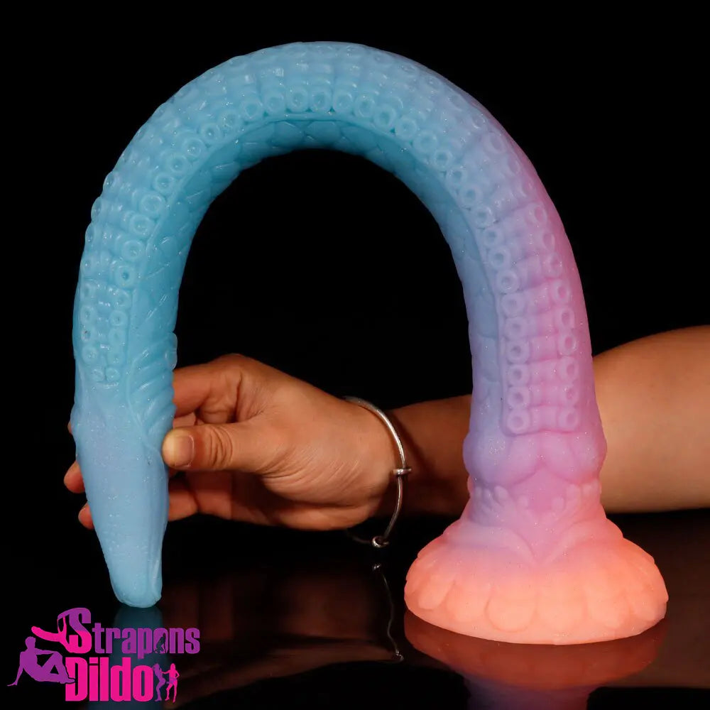 17.91in Super Huge Long Silicone Soft Snake Dildo G spot Stimulator Strap ons Dildo