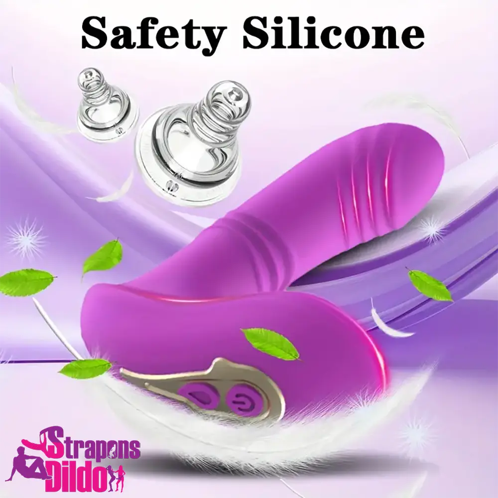 5.7in Vibrating Thrusting Flapping Wearable G Spot Automatic Dildo Strap ons Dildo