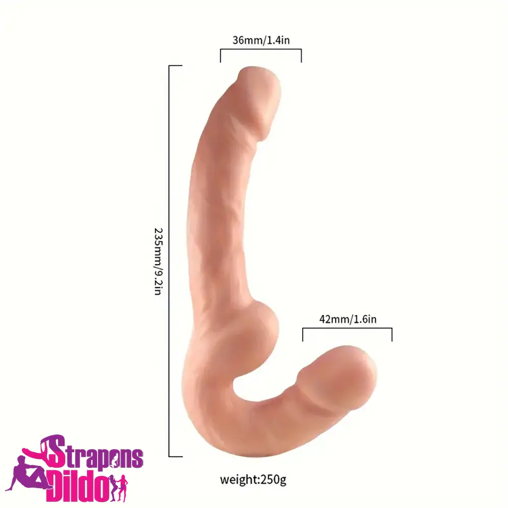 9.2in Double Ended Realistic Unisex For Dildo For Anal Masturbation Strap ons Dildo