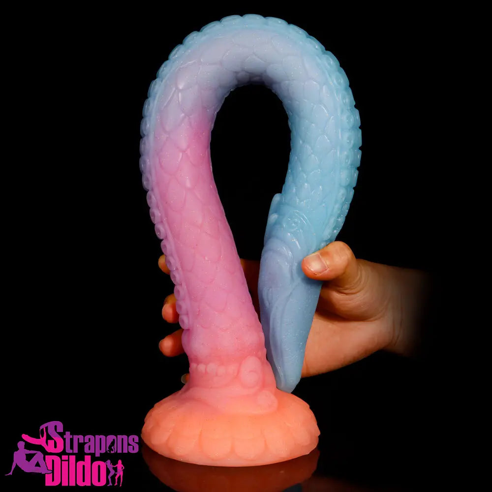 17.91in Super Huge Long Silicone Soft Snake Dildo G spot Stimulator Strap ons Dildo