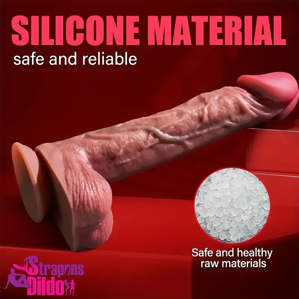 9.05in Realistic Silicone Soft Unisex Big Dildo For Anal Penetration Strap ons Dildo