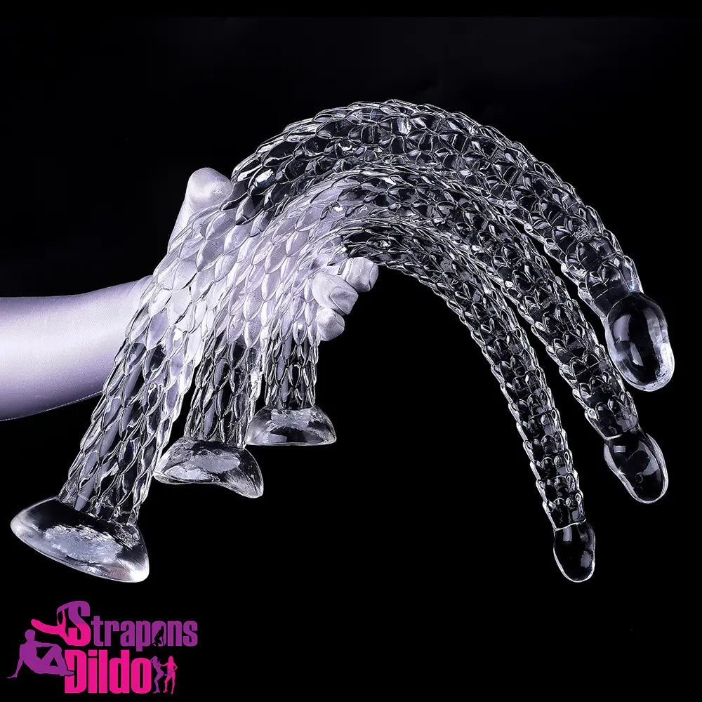 15.75in 19.69in 23.62in Huge Long Snake Scaly Clear Dildo Stimulator Strap ons Dildo