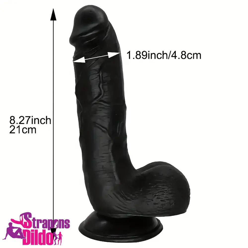 8.27in Big Black Dildo Sex Toy Masturbator For Women G spot Stimulator Strap ons Dildo