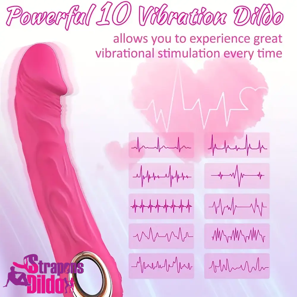 8.6in Premium Silicone Vibrating Realistic Vibrating Dildo Sex Toy Strap ons Dildo