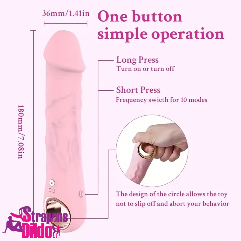 7.08in Liquid Silicone Bendable Soft Vibrating Dildo Vagina Masturbator Strap ons Dildo