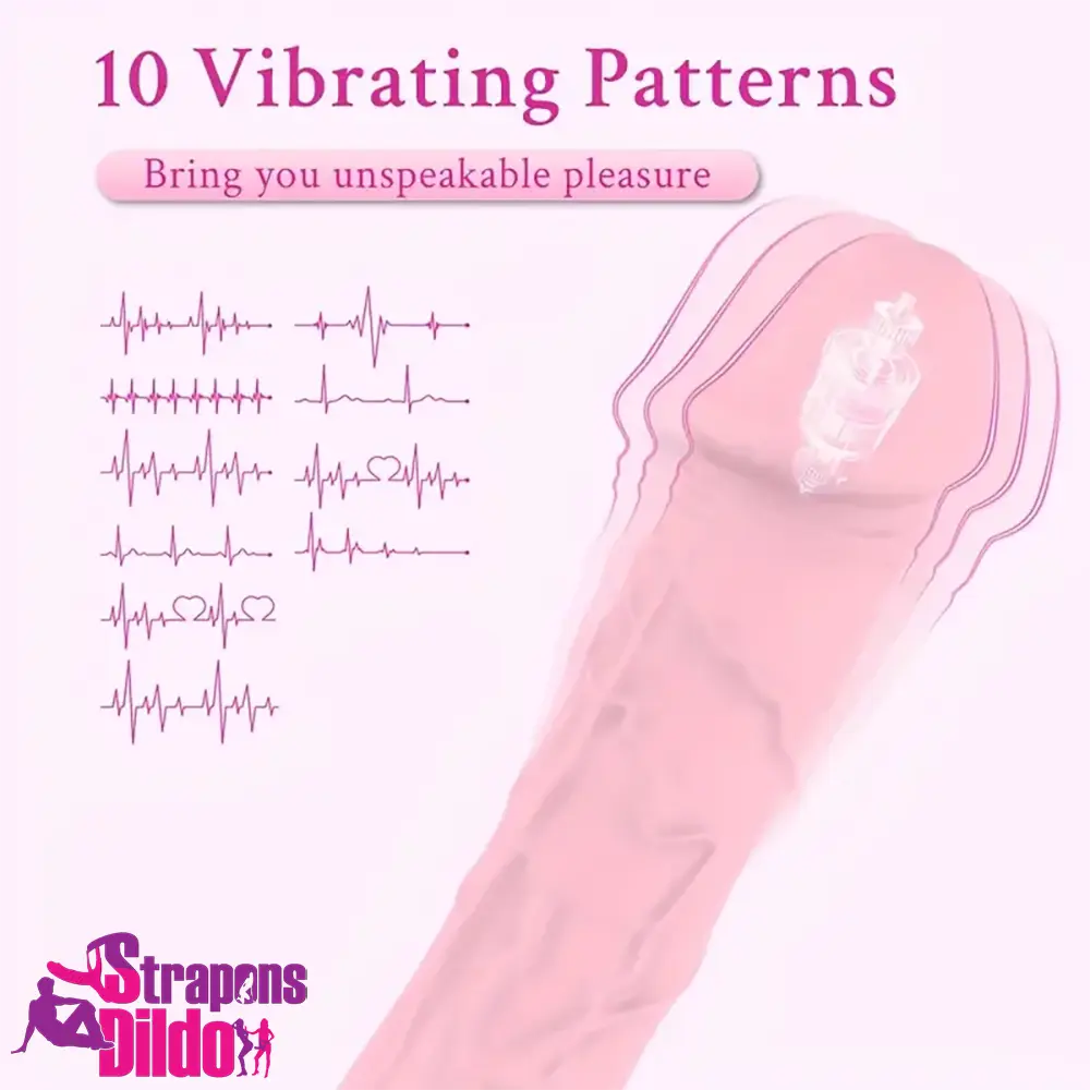 7.08in Liquid Silicone Bendable Soft Vibrating Dildo Vagina Masturbator Strap ons Dildo