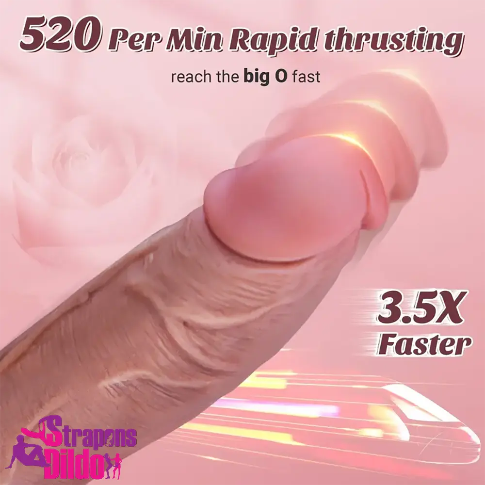 9.1in Silicone Thrusting Vibrating Dual Motors Remote Electric Dildo Strap ons Dildo