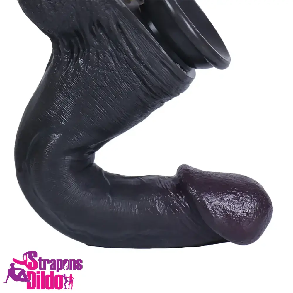 8.26in 9.45in 11.02in Big Ebony Realistic Silicone Soft G spot Cock Dildo Strap ons Dildo