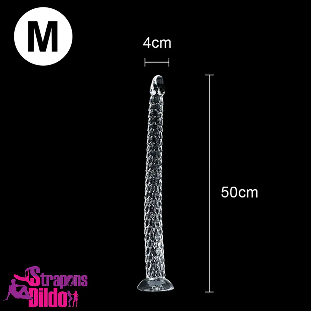 15.75in 19.69in 23.62in Huge Long Snake Scaly Clear Dildo Stimulator Strap ons Dildo