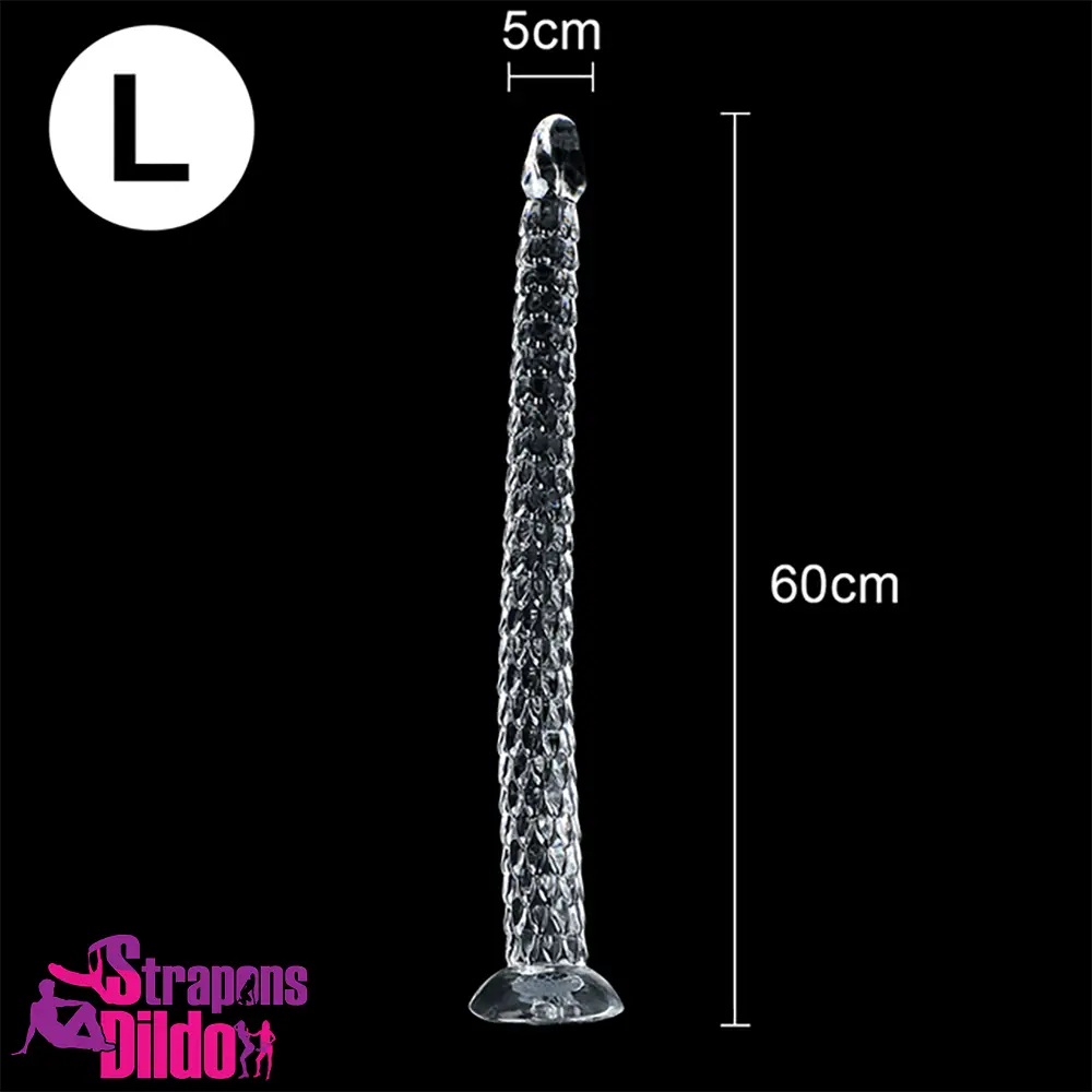 15.75in 19.69in 23.62in Huge Long Snake Scaly Clear Dildo Stimulator Strap ons Dildo