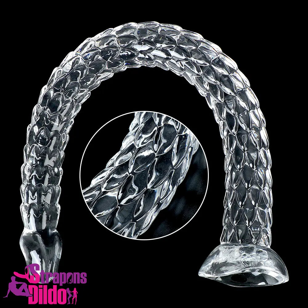 15.75in 19.69in 23.62in Huge Long Snake Scaly Clear Dildo Stimulator Strap ons Dildo