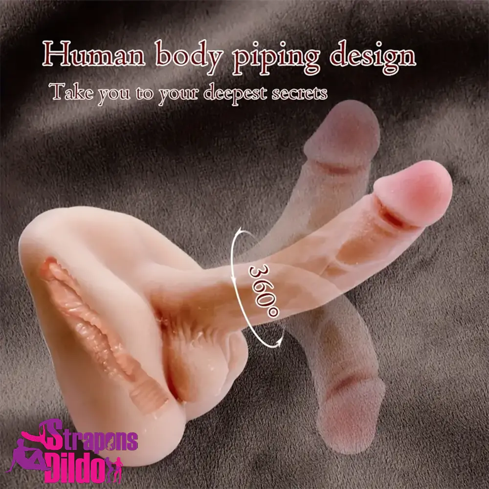 7.1in Real Silicone Flexible Dildo Torso With Anus For G spot Stimulator Strap ons Dildo