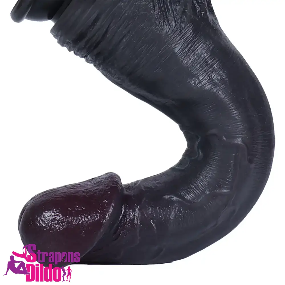 8.26in 9.45in 11.02in Big Ebony Realistic Silicone Soft G spot Cock Dildo Strap ons Dildo