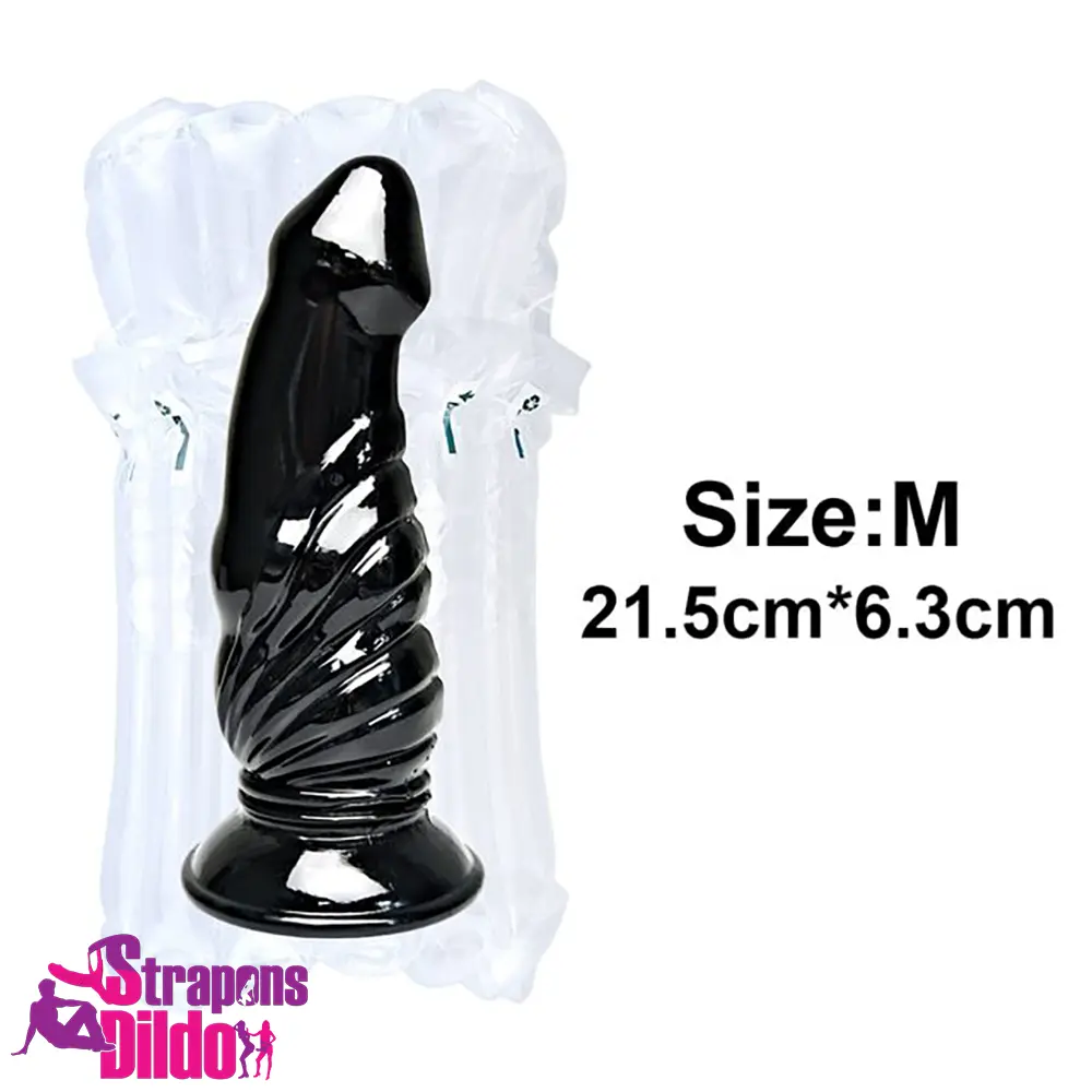 6.4in 8.4in Fantasy Big Black Dildo For Male Female Anal Masturbator Strap ons Dildo