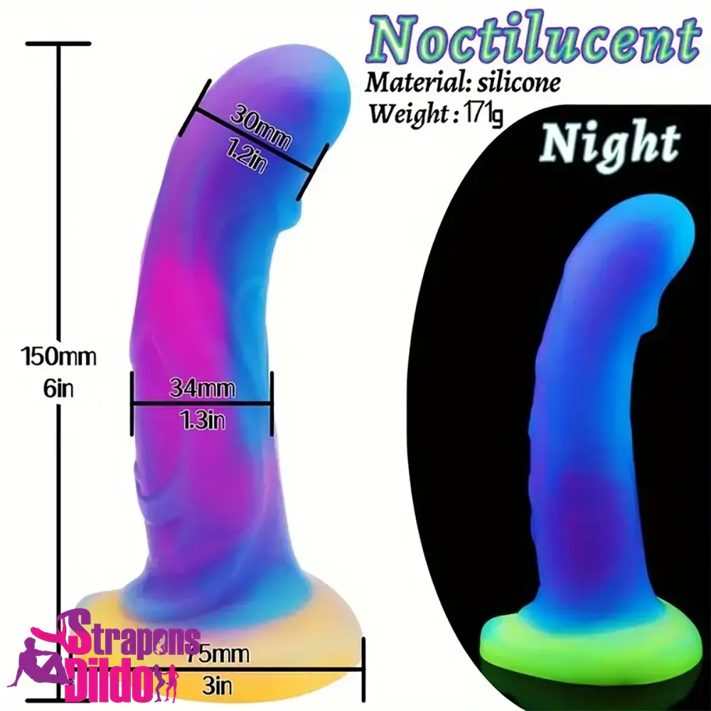 6in 6.1in 6.7in 7.1in Soft Silicone Luminous Monster Anal Creature Dildo Strap ons Dildo