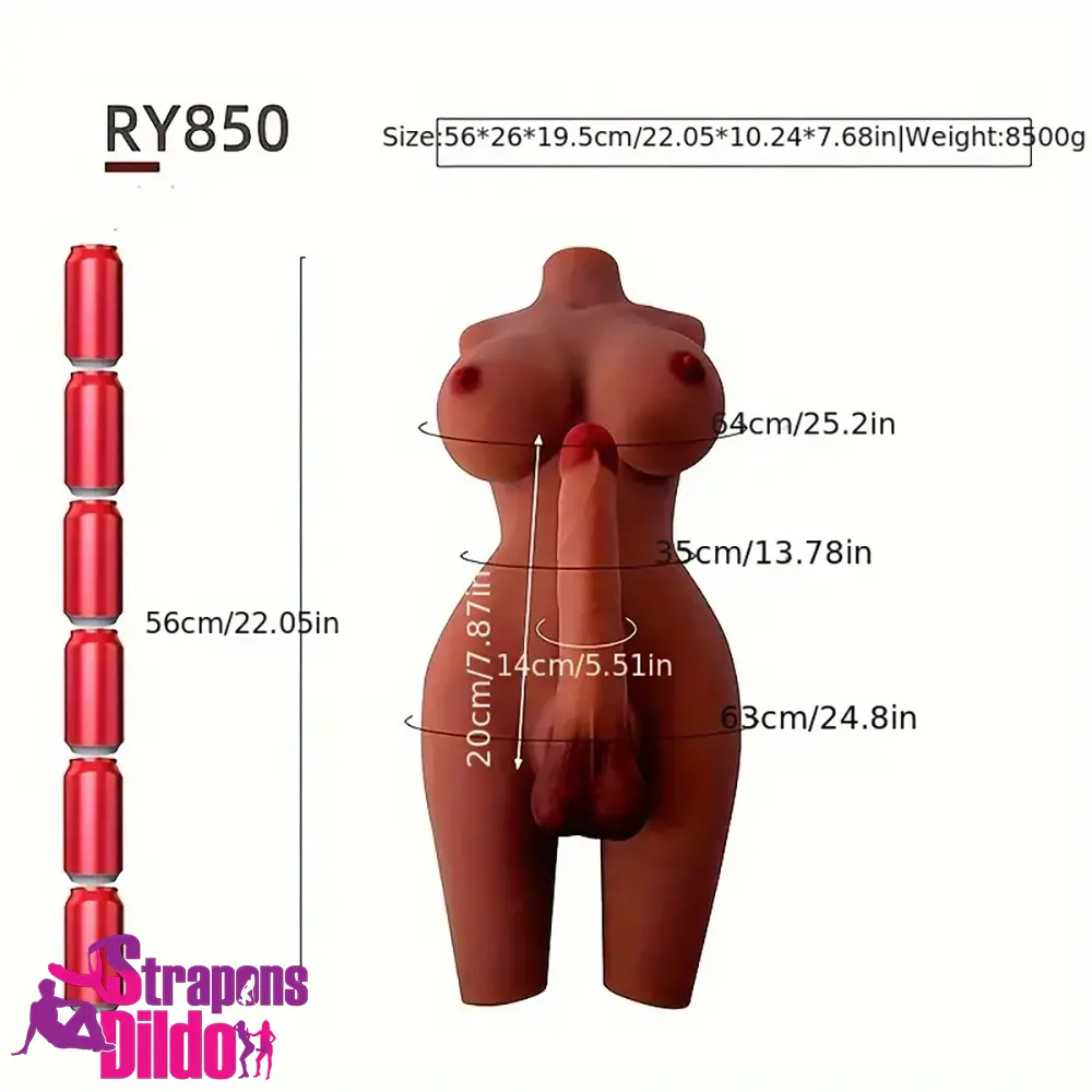 7.09in 7.87in Realistic Silicone Dildo With Sex Torso For Women Gay Strap ons Dildo