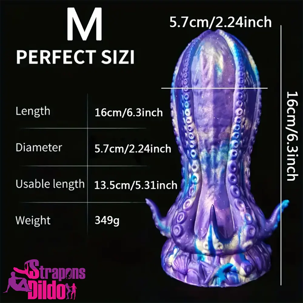 5.5in 6.3in 8.26in 9.64in Gourd Egg Starry Soft Tentacle Octopus Dildo Strap ons Dildo