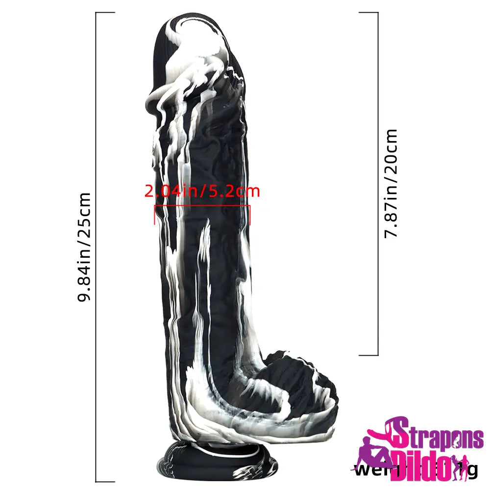 9.84in Silicone Soft Big Prostate Massage Dildo With Suction Cup Strap ons Dildo