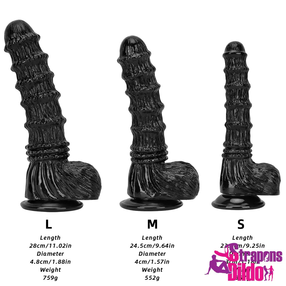 9.25in 9.64in 11.02in Big Thick Black Dildo BDSM Horse Vagina Masturbator Strap ons Dildo