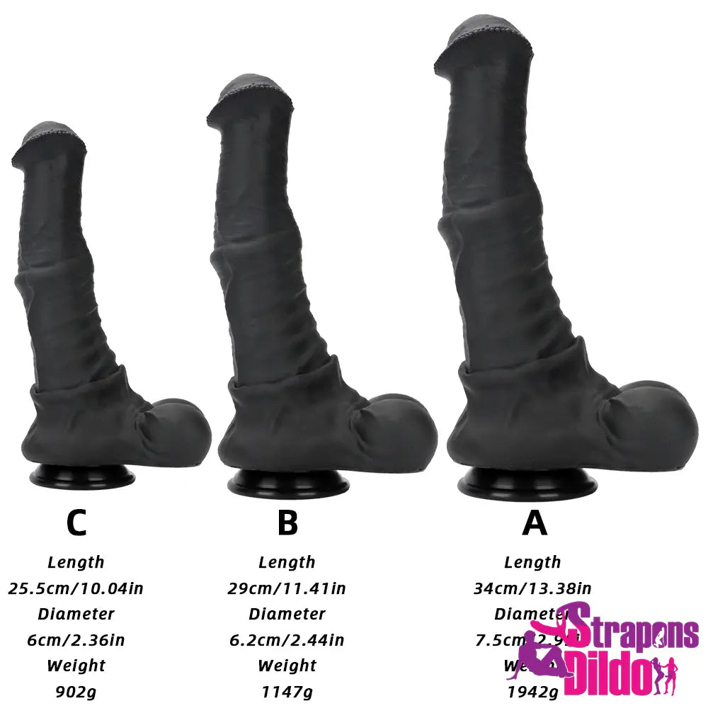 10.04in 11.41in 13.38in Horse Cock Big Black Animal Dildo For Women Strap ons Dildo