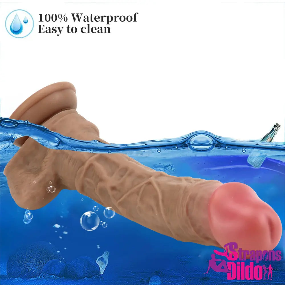 9.45in Silicone Soft Lifelike Real Feeling Dildo For Couples Gay Lesbian Strap ons Dildo