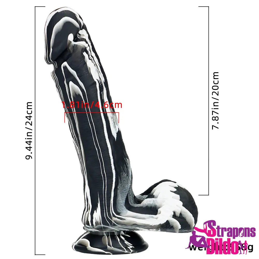 9.44in Silicone Soft Big Prostate Massage Dildo For G-spot Stimulation Strap ons Dildo