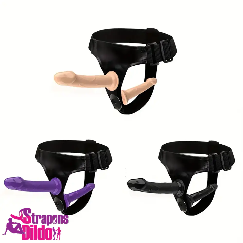 5.9in 7.1in Wearable Adjustable Panty Harness Strap on Dual Ended Dildo Strap ons Dildo