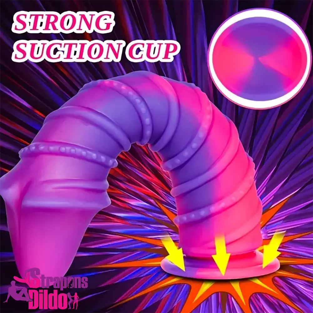 9.8in Odd Design Silicone Soft Big Dildo With Thread Pseudo Penis Strap ons Dildo