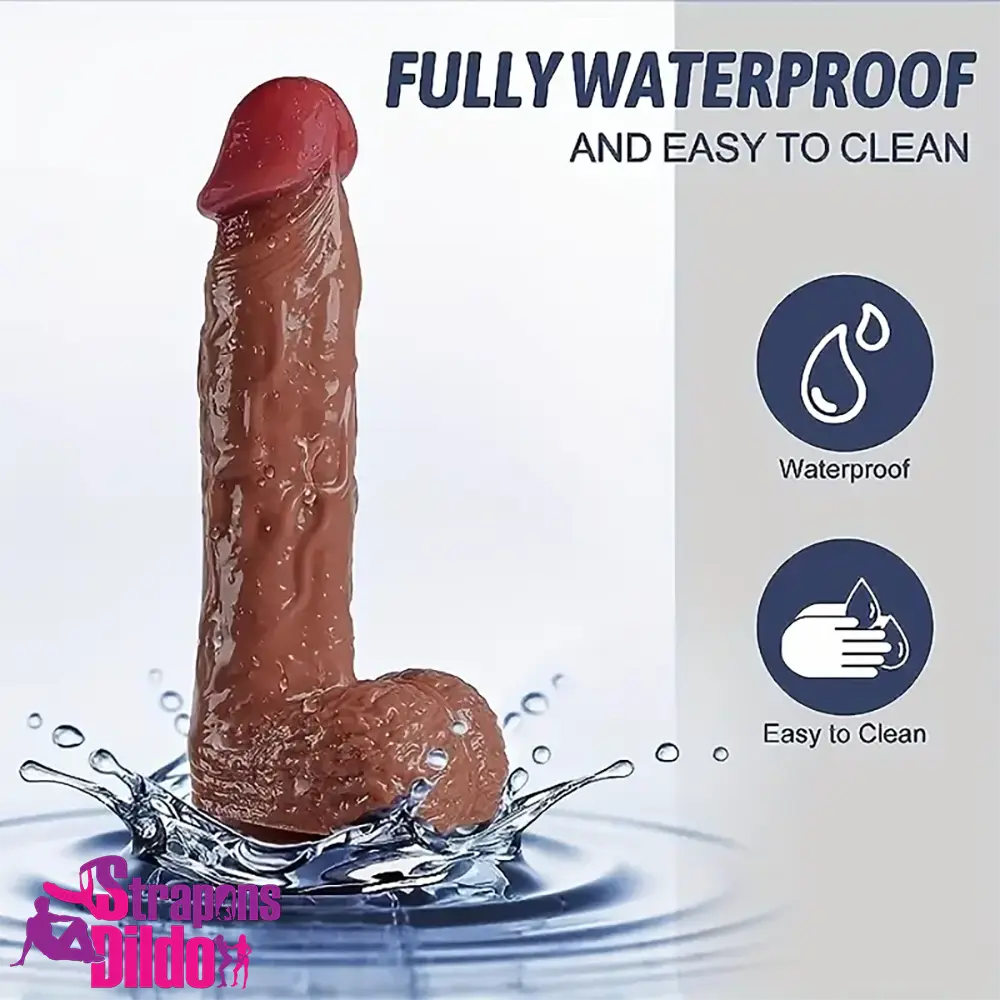 8.46in Soft Real Silicone Large Squirting Dildo With Shaft Comforter Strap ons Dildo