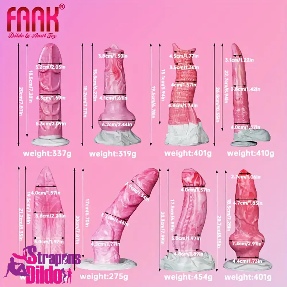 FAAK Multiple Models Monster Silicone Soft Anal Penetration Dildos Strap ons Dildo