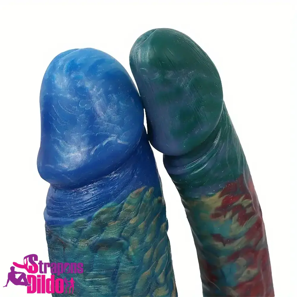 9.45in 10.63in Colorful Silicone Big Real Double-headed Monster Dildo Strap ons Dildo