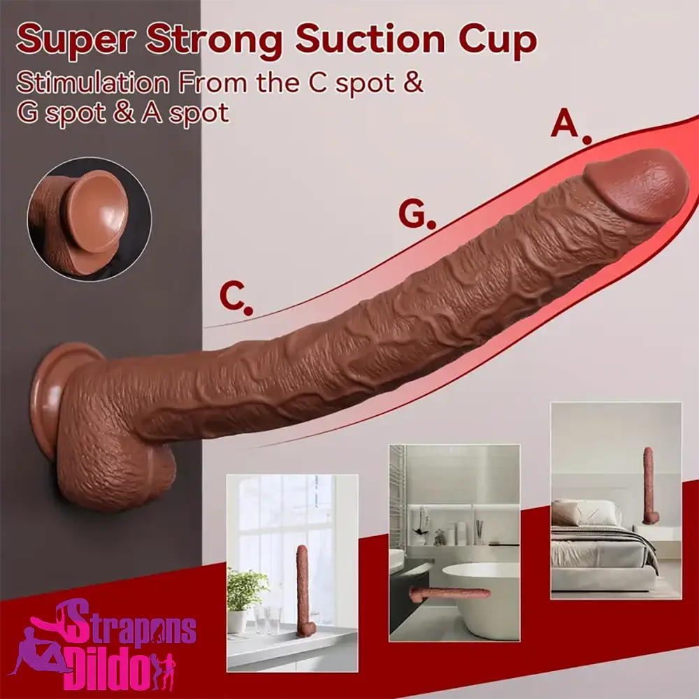 16.93in Realistic Long Large Silicone Soft Dildo For Advanced Penetration Strap ons Dildo