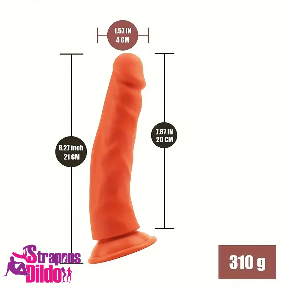 8.27in Soft Big Real Looking Silicone G Spot Dildo For Sex Comforter Strap ons Dildo