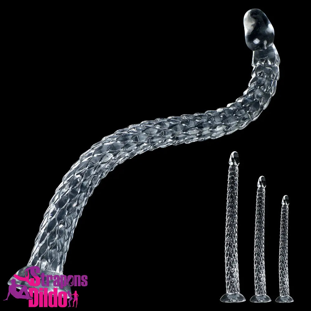 15.75in 19.69in 23.62in Huge Long Snake Scaly Clear Dildo Stimulator Strap ons Dildo