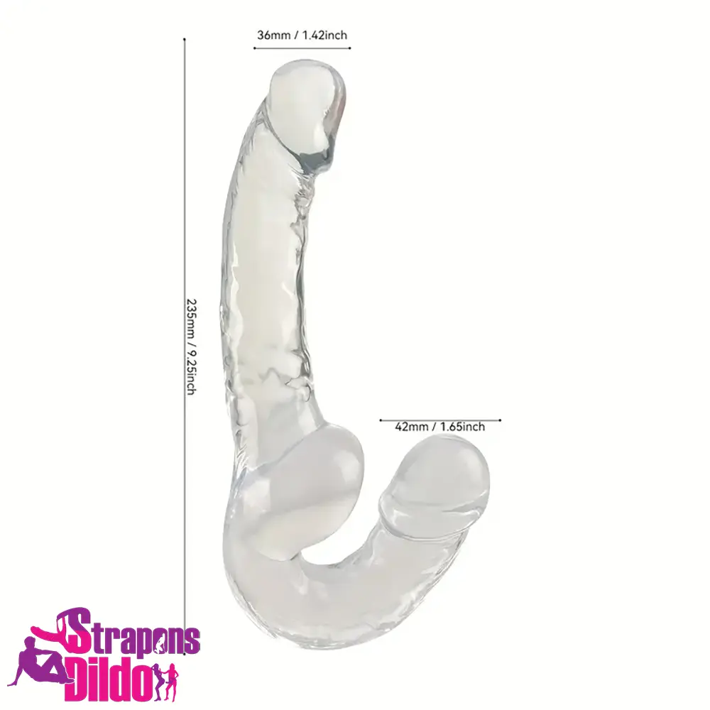 9.2in Double Ended Realistic Unisex For Dildo For Anal Masturbation Strap ons Dildo