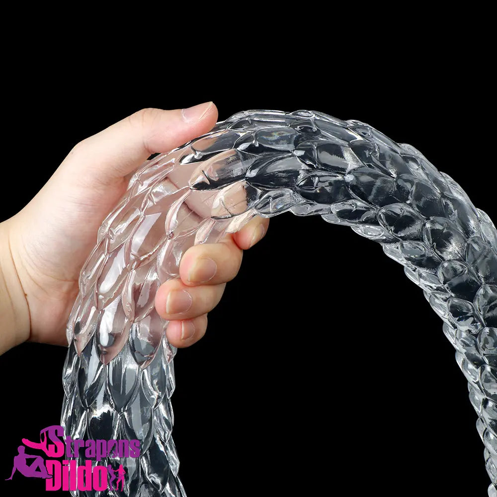 15.75in 19.69in 23.62in Huge Long Snake Scaly Clear Dildo Stimulator Strap ons Dildo