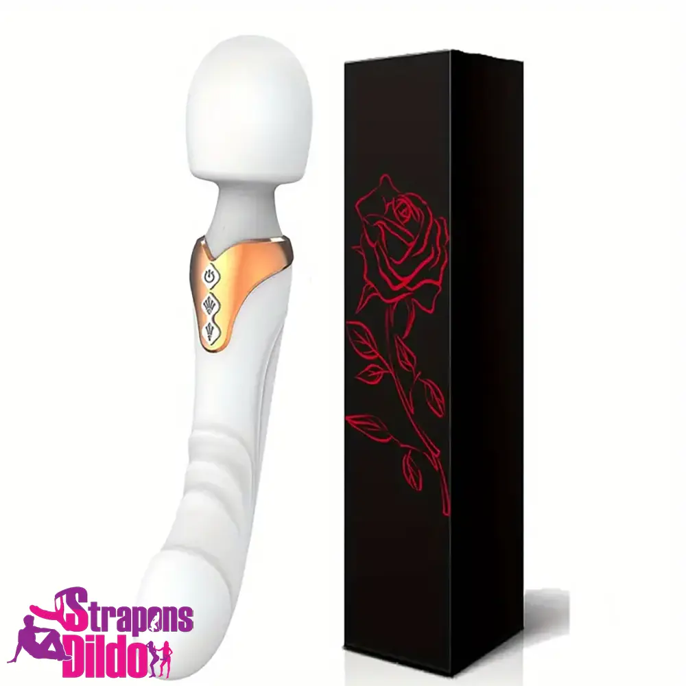 9.96in Dual Motor Silicone Large Wand G-Spot Vibrating Dildo Sex Toy Strap ons Dildo