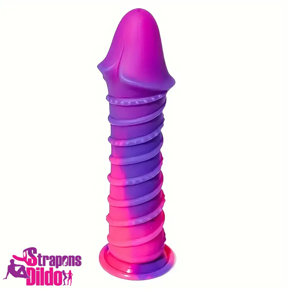 9.8in Odd Design Silicone Soft Big Dildo With Thread Pseudo Penis Strap ons Dildo