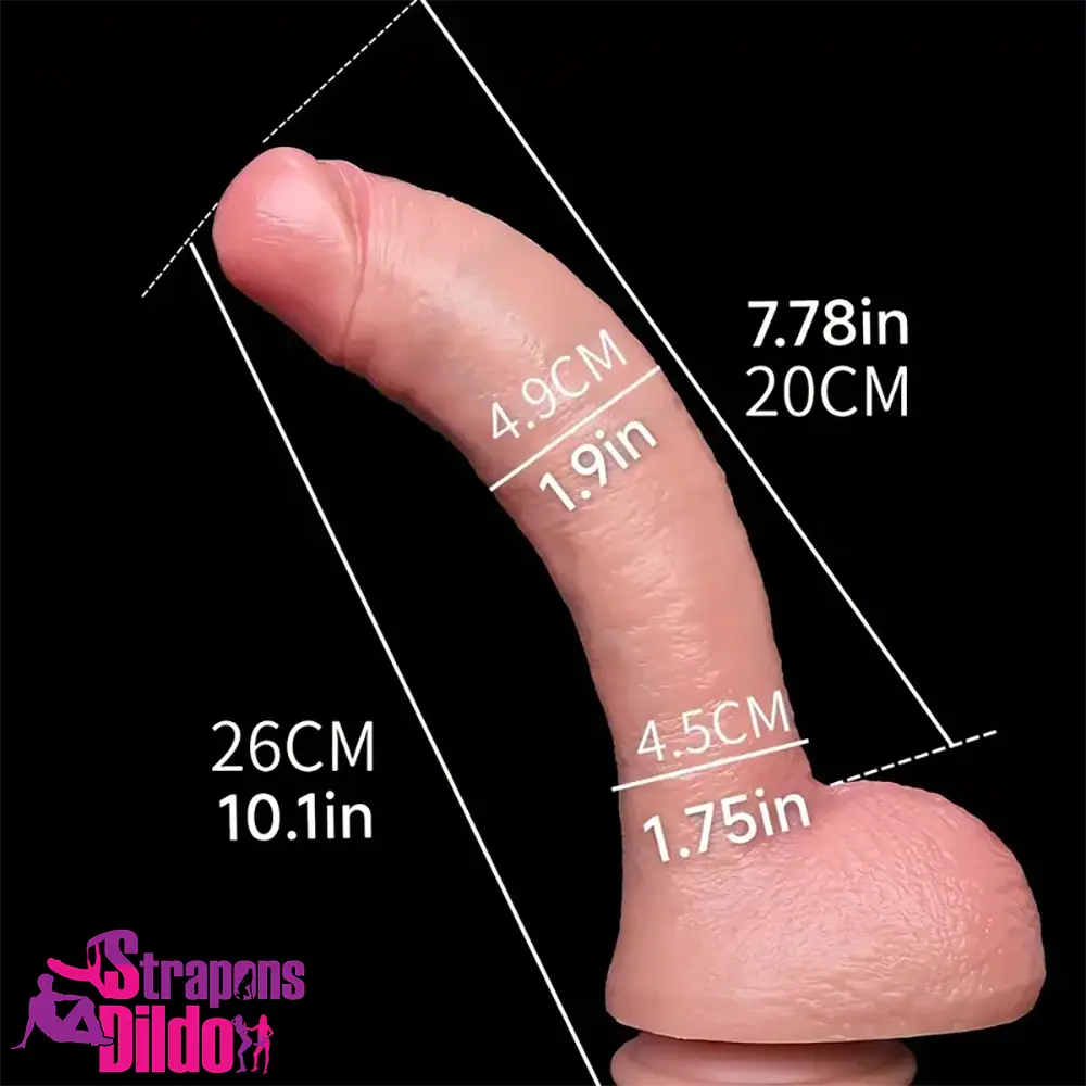 10.1in Realistic Large Silicone Soft Prostate Dildo For Adult Couples Strap ons Dildo