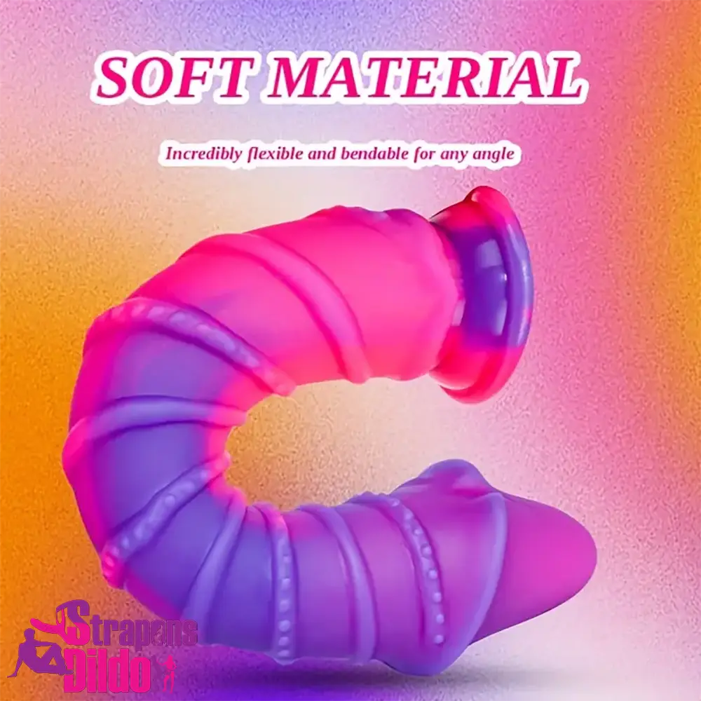 9.8in Odd Design Silicone Soft Big Dildo With Thread Pseudo Penis Strap ons Dildo