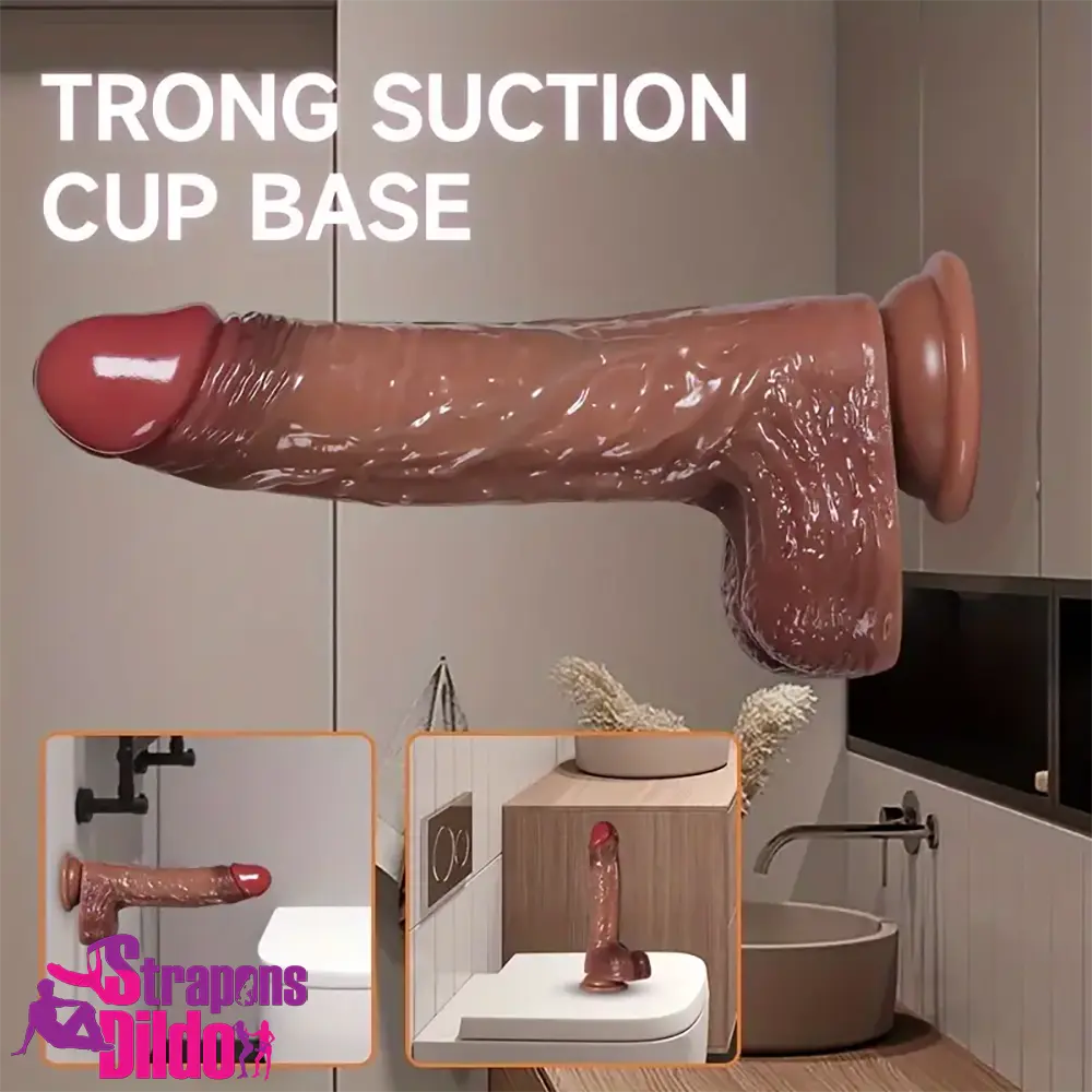 8.66in Silicone 4in1 Heating Thrusting Vibrating Rotation Sex Real Dildo Strap ons Dildo