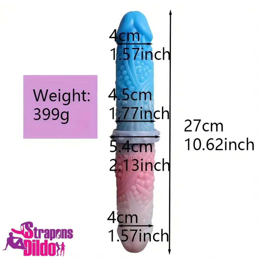 10.62in Tortoise Silicone Soft Large Double-headed Fantasy Odd Dildo Strap ons Dildo