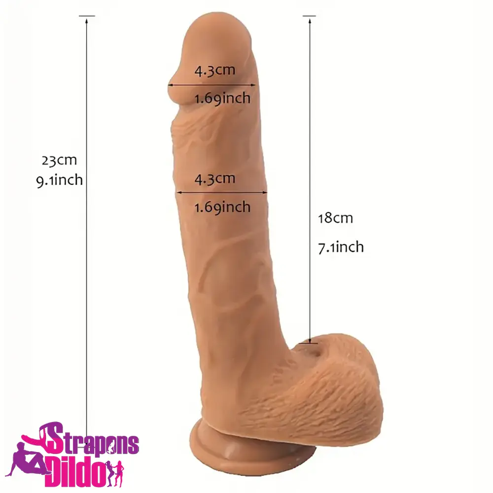 9.1in Silicone Soft Large Dual Density Strap On Dildo For Lesbian Sex Strap ons Dildo