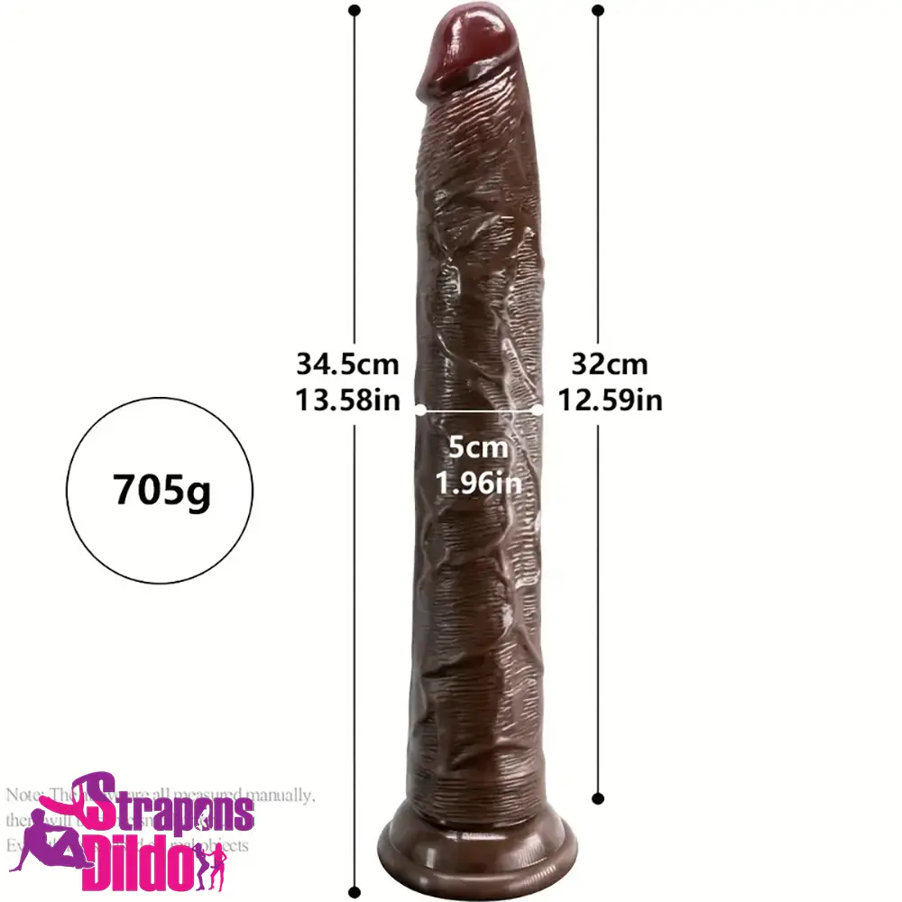 13.58in Realistic Large Long Silicone Soft Anal Dildo For Penetration Strap ons Dildo