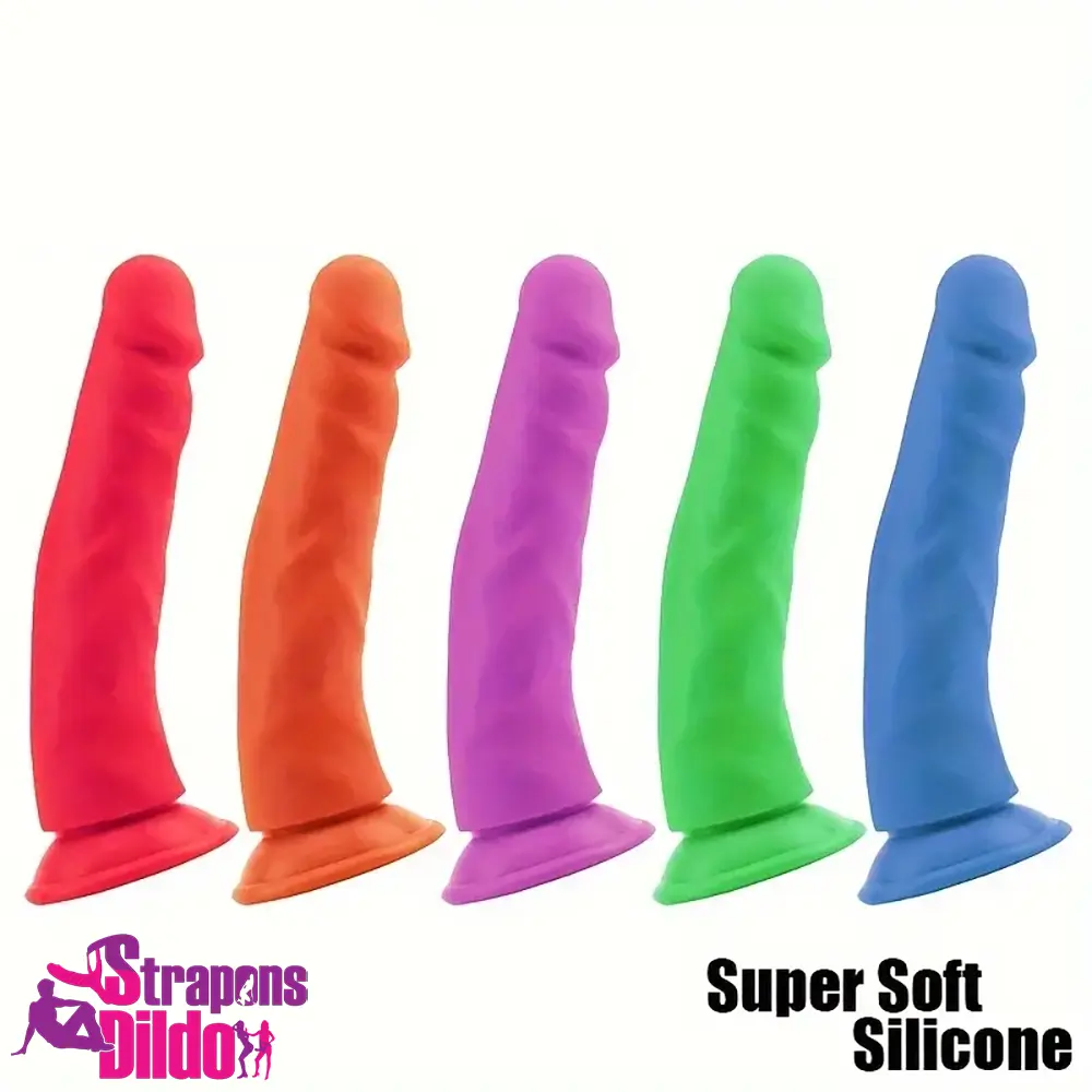 8.27in Soft Big Real Looking Silicone G Spot Dildo For Sex Comforter Strap ons Dildo