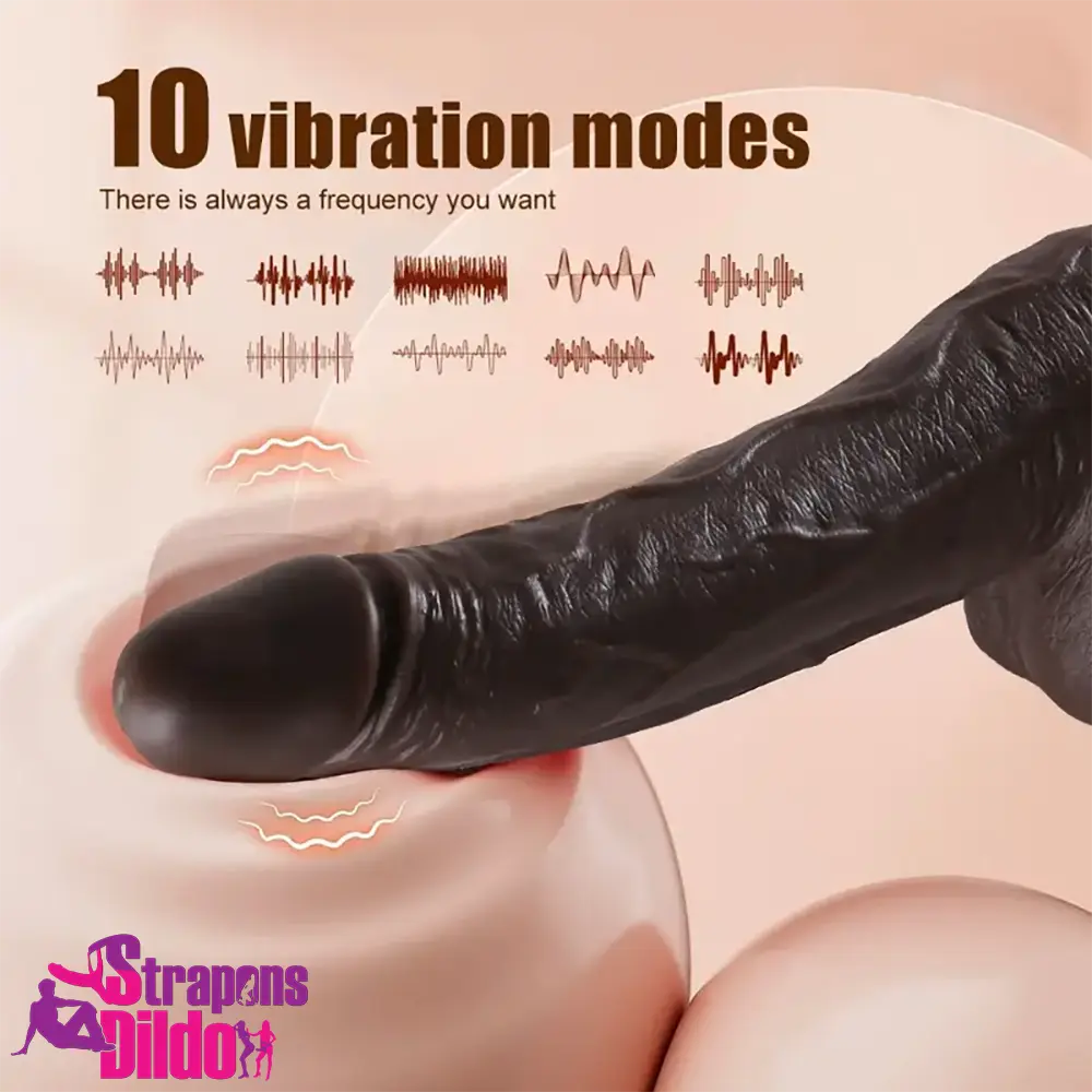 8.7in Soft Big Silicone Thrusting Rotating Heating Women Sex Dildo Strap ons Dildo