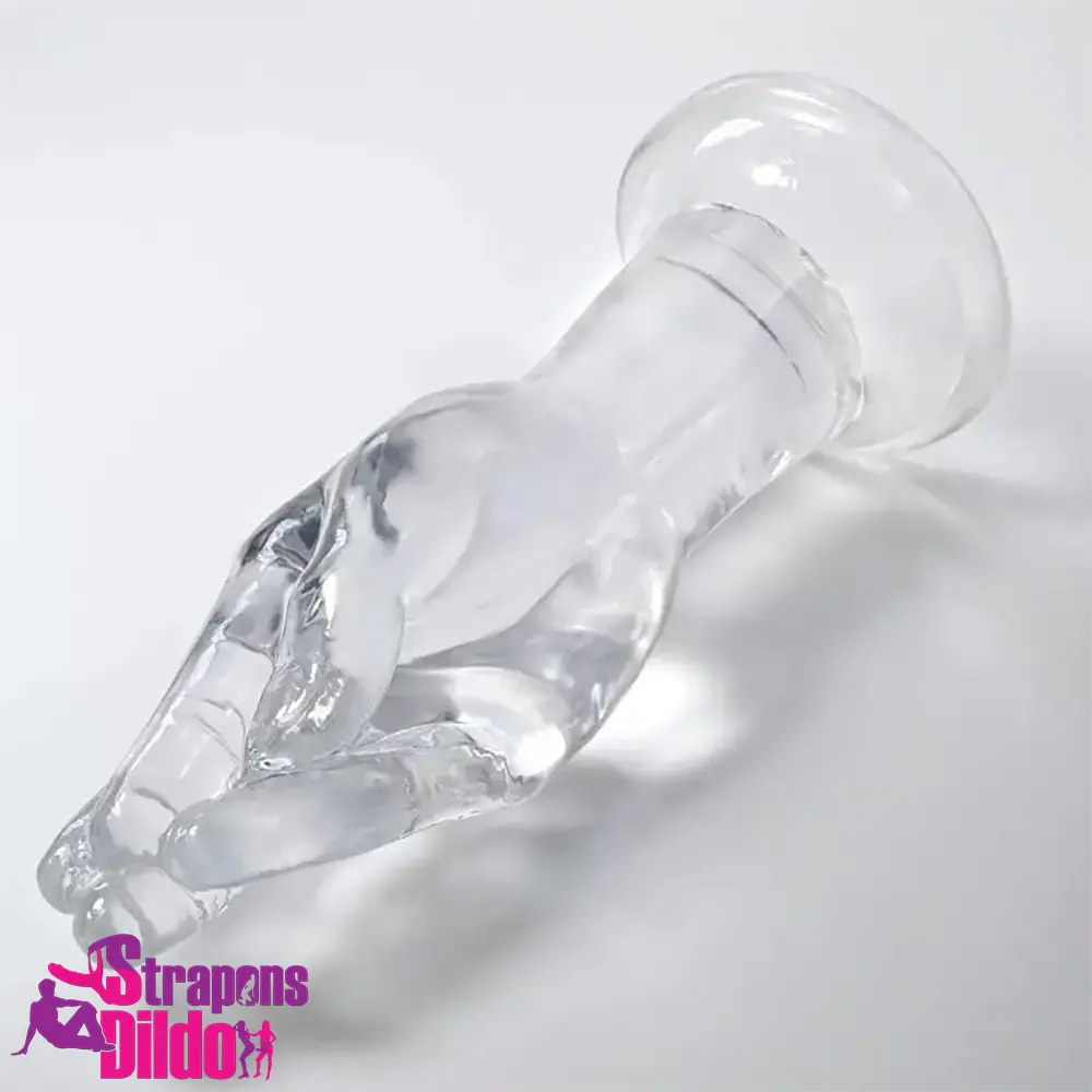 9.6in Big Clear Fist Hand Dildo Adult Sex Toy For Anal Fisting Clit Strap ons Dildo