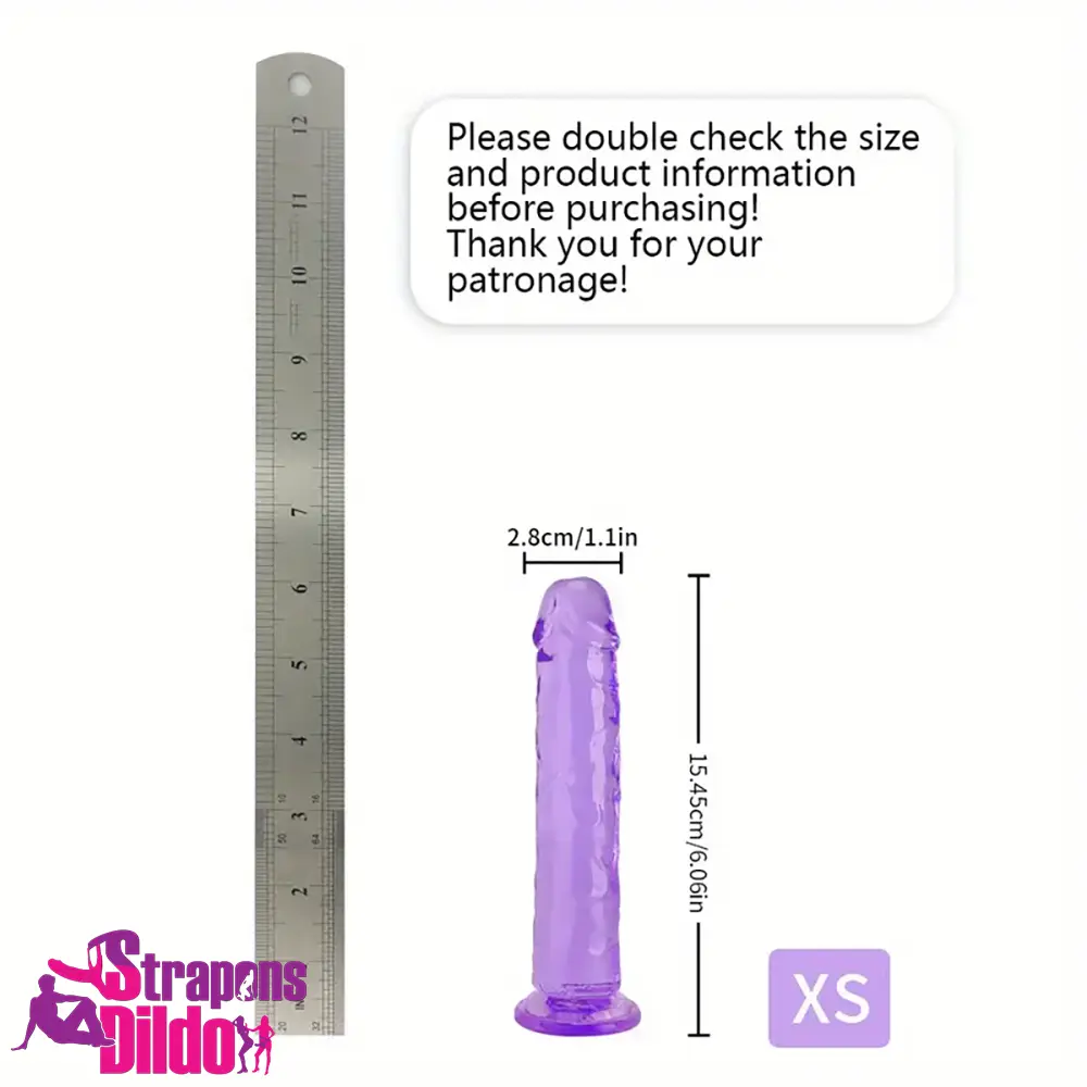 6.06in - 12in TPE Unisex Real Dildo Sex Toy Masturbator Clit Dilator Strap ons Dildo