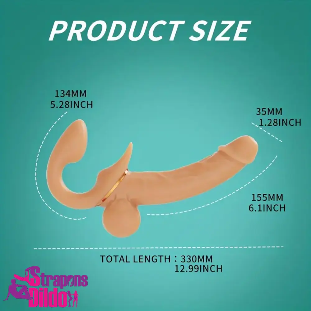 12.99in Penetration Silicone Soft Vibrating Thrusting Rotation Dildo Strap ons Dildo