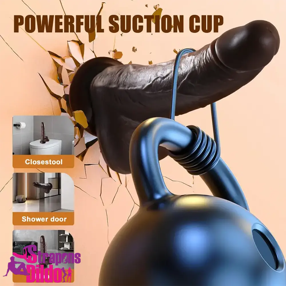 8.7in Soft Big Silicone Thrusting Rotating Heating Women Sex Dildo Strap ons Dildo